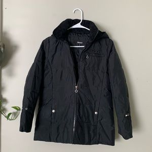 DKNY Black Hooded Jacket